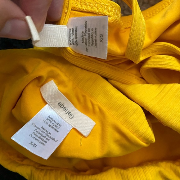 Eberjey Alta Mare Ruffle Bikini Set XS Yellow Gold - Picture 5 of 5
